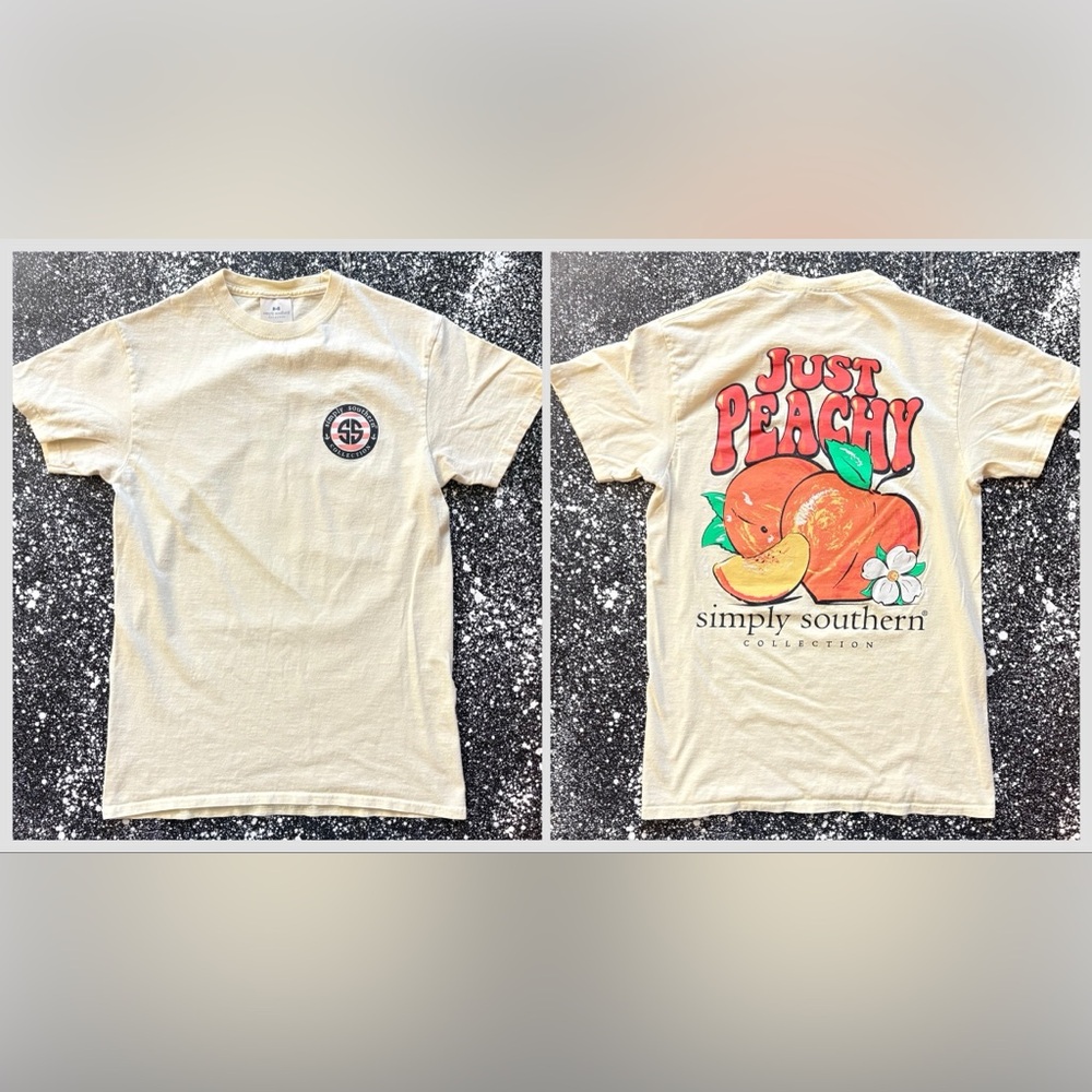 Simply Southern ‘Just Peachy’ T-Shirt Size Small